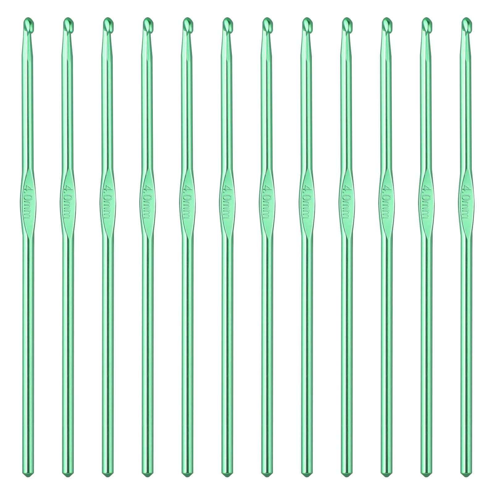 12PCS 4mm Crochet Hooks, US Size G/6 Small Aluminum 4mm,