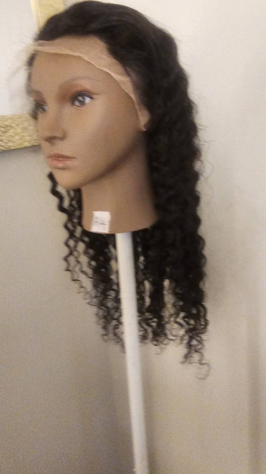 High Quality natural 24 ” water wave 100% Virgin Human Hair Lace closure Wig.