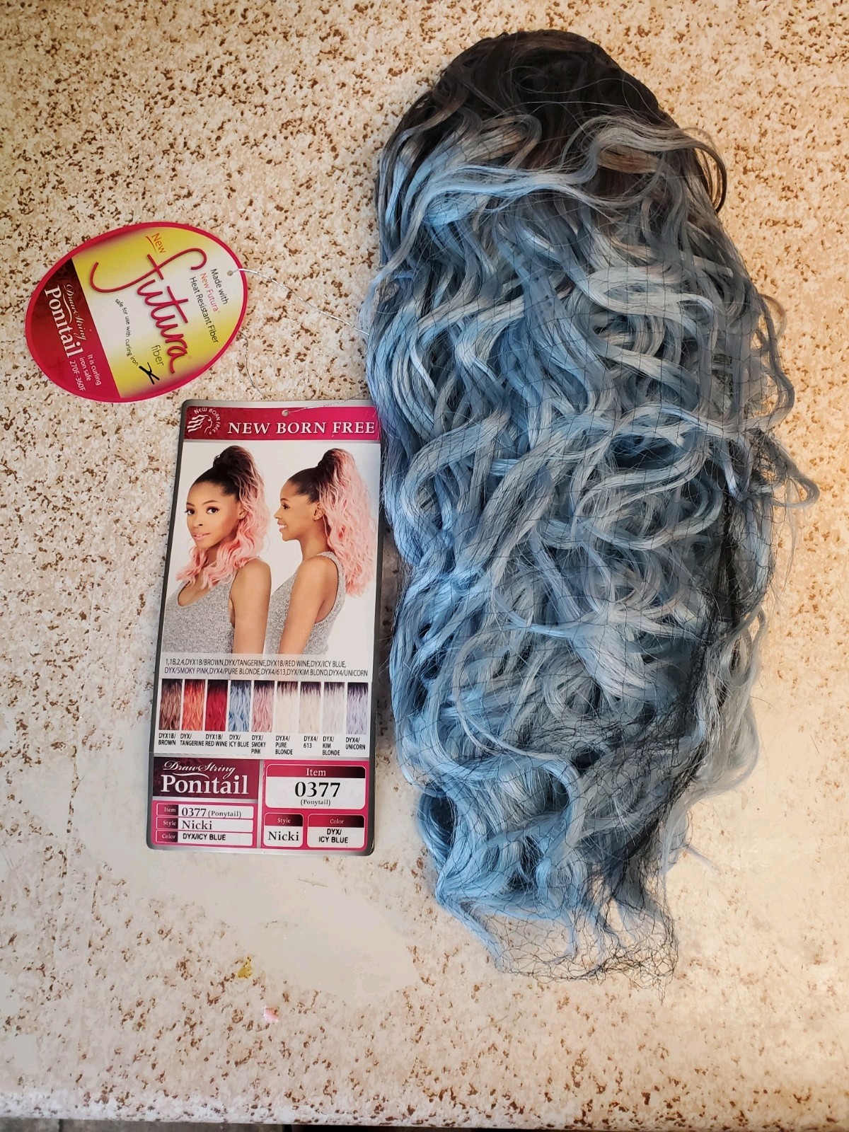 DYX/ICY BLUE DRAWSTRING PONYTAIL