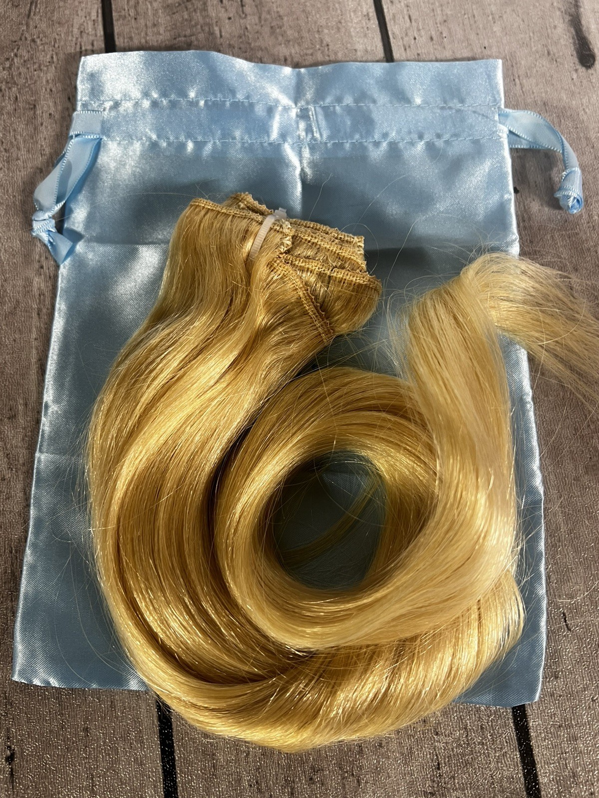 Clip in Hair Extensions Real Human Hair-180g 24 inch 7pcs, Bleach Blonde