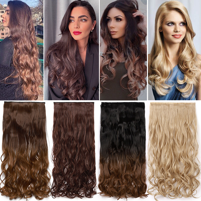 Mega Thick One Piece Clip In Hair Extension Real Natural Soft Full Head As Human