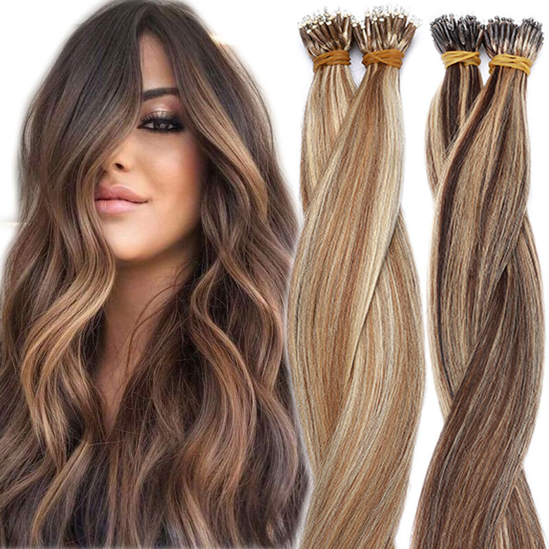 300S Nano Rings REAL THICK 100% Remy Human Hair Extensions Nano Ring Bead Micro