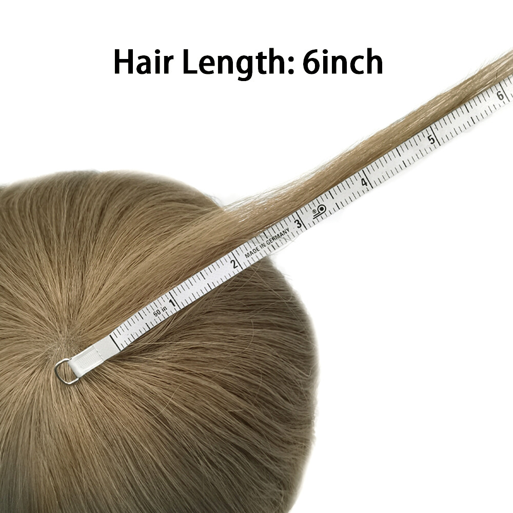 Mens Toupee Hairpiece Thin Skin V-Loop Front Hair Replacement Wig for Men 0.08mm