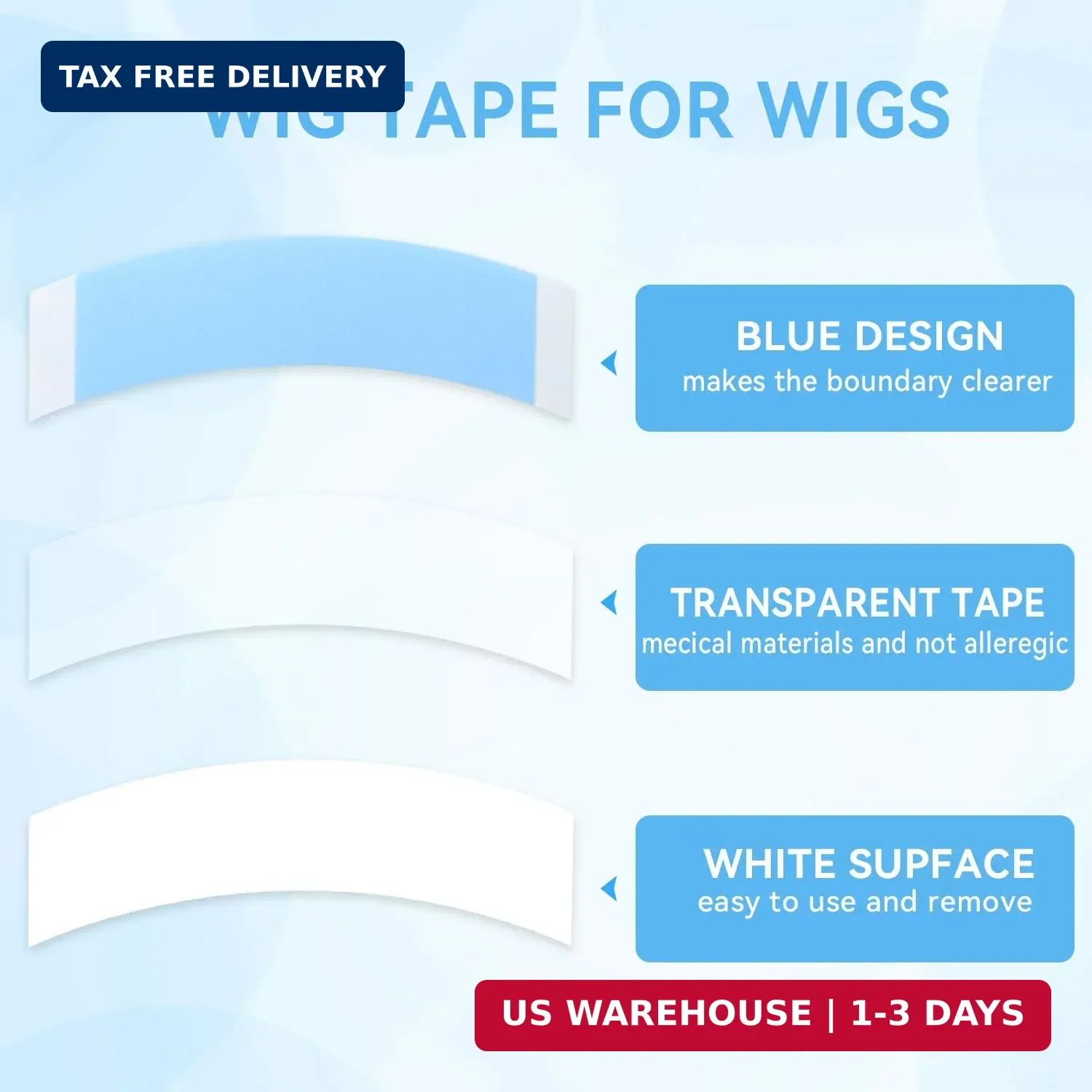 60Pcs Wig Tape Double Sided Ultra Hold Waterproof Lace Tape for Wigs-Strong Hold