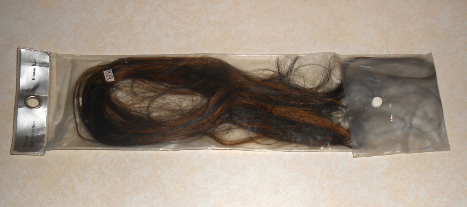 Nubian Human Hair Dark Brown Streaks Extensions