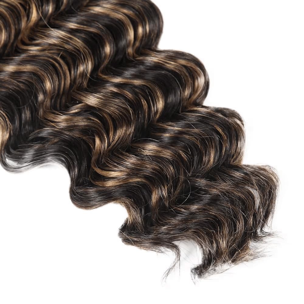 Dokksiiia Highlight Piano Color Ombre Bundles P1B/27 Deep Wave Human Hair