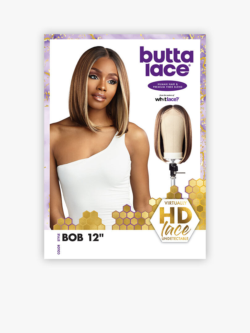 Sensationnel Butta Lace Human Blend HD Lace Front Wig -BOB 12″