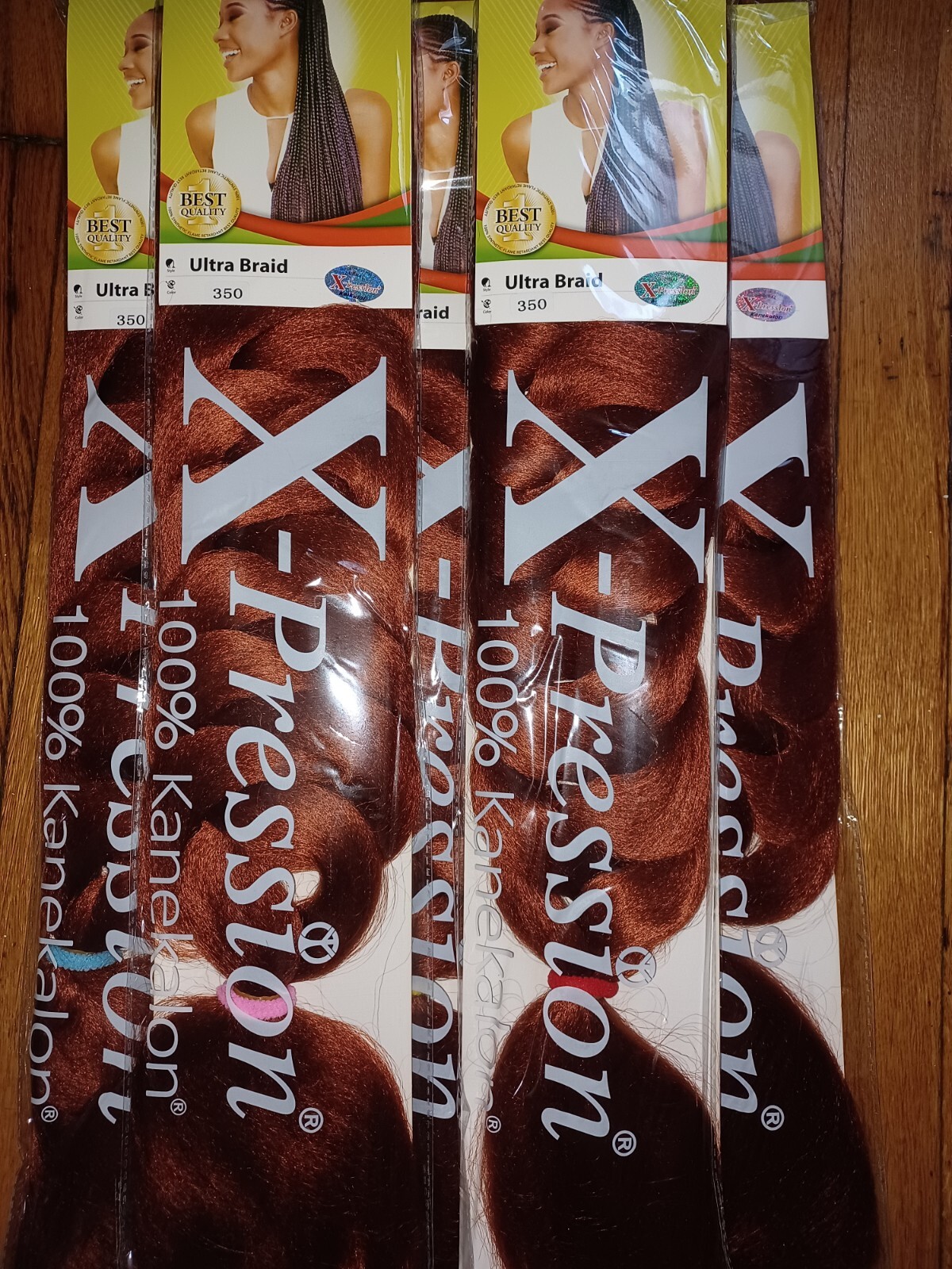X-pression 82″ 165g Ultra Braiding Hair 10 packs color #350