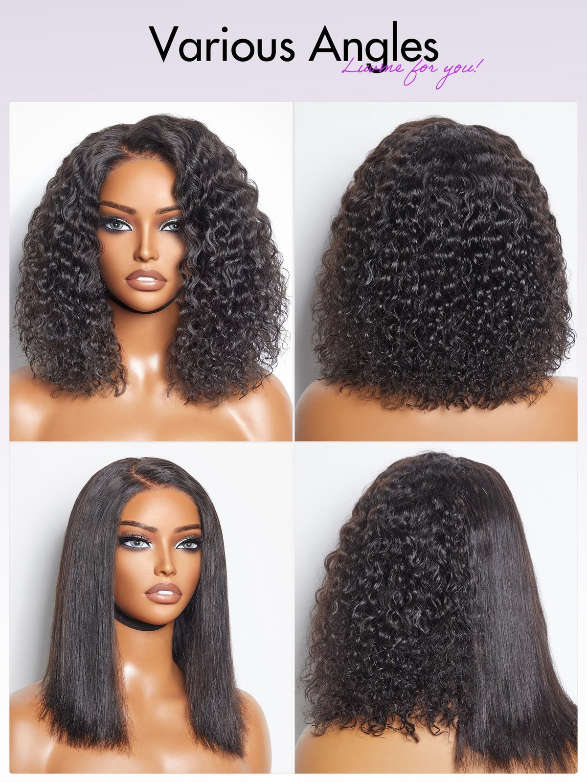 Luvme Hair Wet And 12 Inch Water Wave 4X4 Closure Lace Glueless Side Part Short