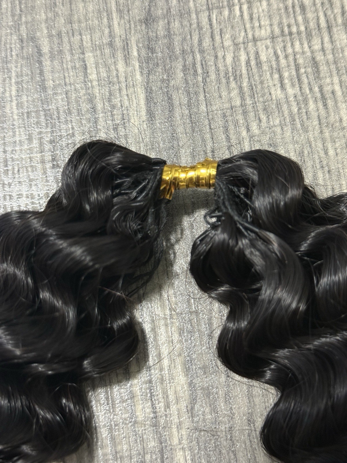 20″ 120g Human Hair Curly Feather Crochet Natural Black Pre-Looped