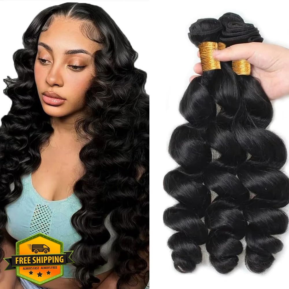 Shoaiye 16 18 20 Inch 1B Loose Wave Bundles