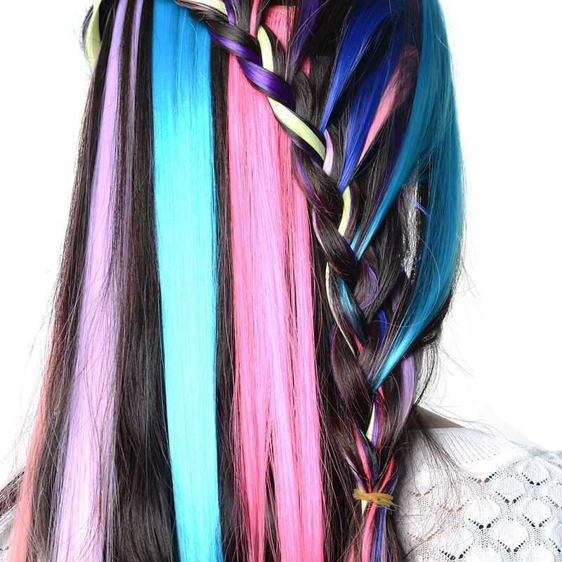 13 Pcs Colored Party Clip in Hair Extensions 55cm Straight9073