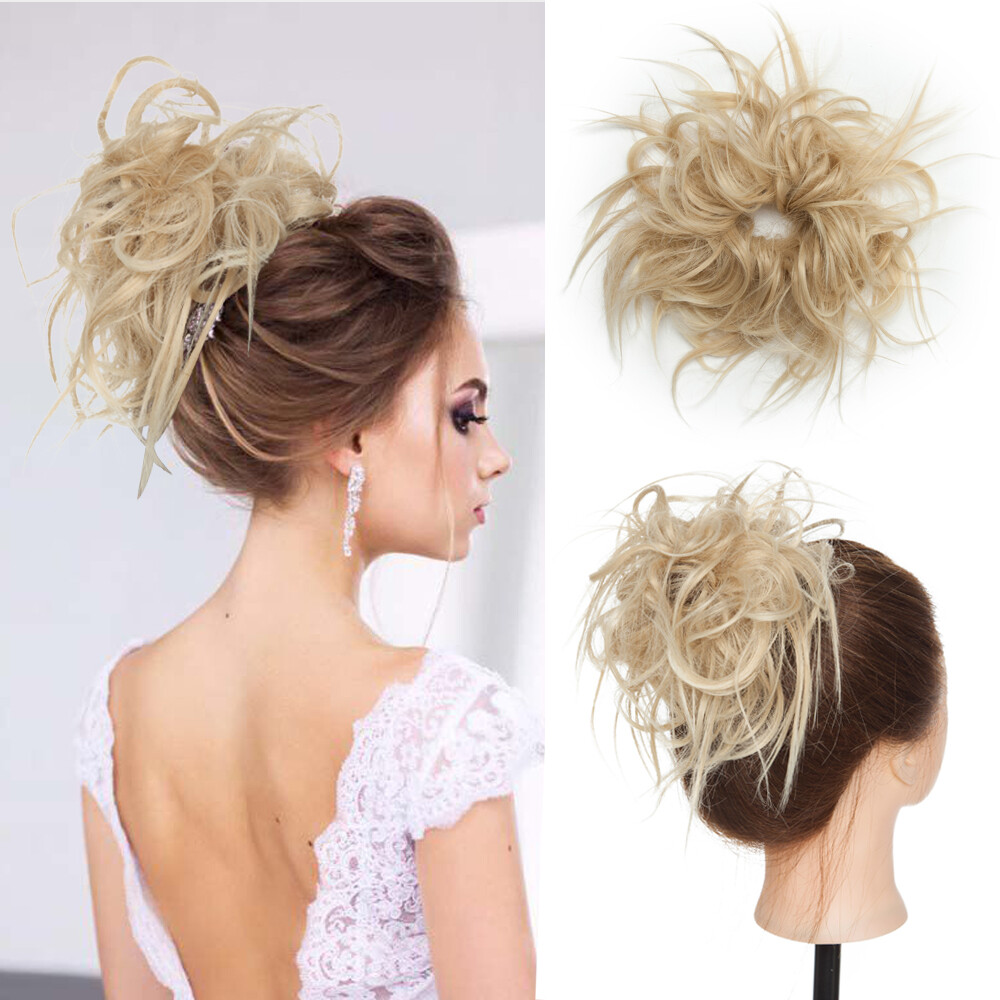 Updo Large Thick Messy Bun Scrunchie Hair Piece False Cover Curly Hair Extension