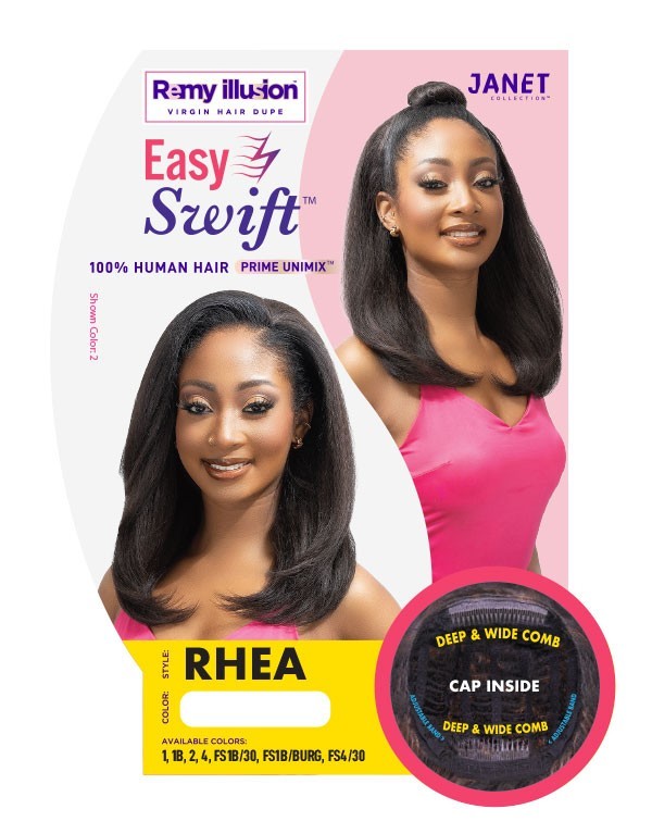 Janet Collection Remy Illusion Easy N Swift Wig – RHEA (1B)