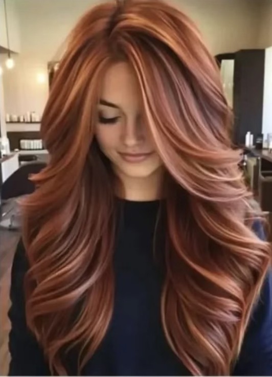 Long Fashion Women Wig Highlight 100% Human Hair Wig 13×4 Lace Front Wig
