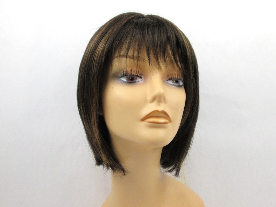 WOMENS SHORT CHIN-LENGTH STRAIGHT HAIR BOB STYLE WIG W/ WISPY BANGS JESSE