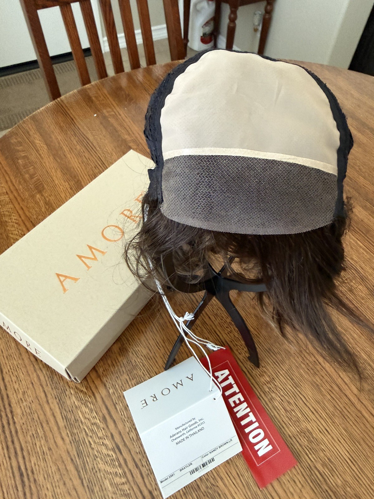 Braylen Wig by Amore, Kandy Brown LR, Wavy Average Lace Front Wig