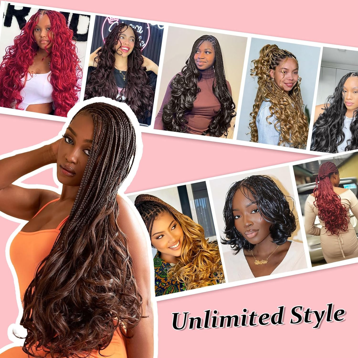 French Curl Braiding Hair 12 Inch Knotless French Curls Braids Pre-Stretched