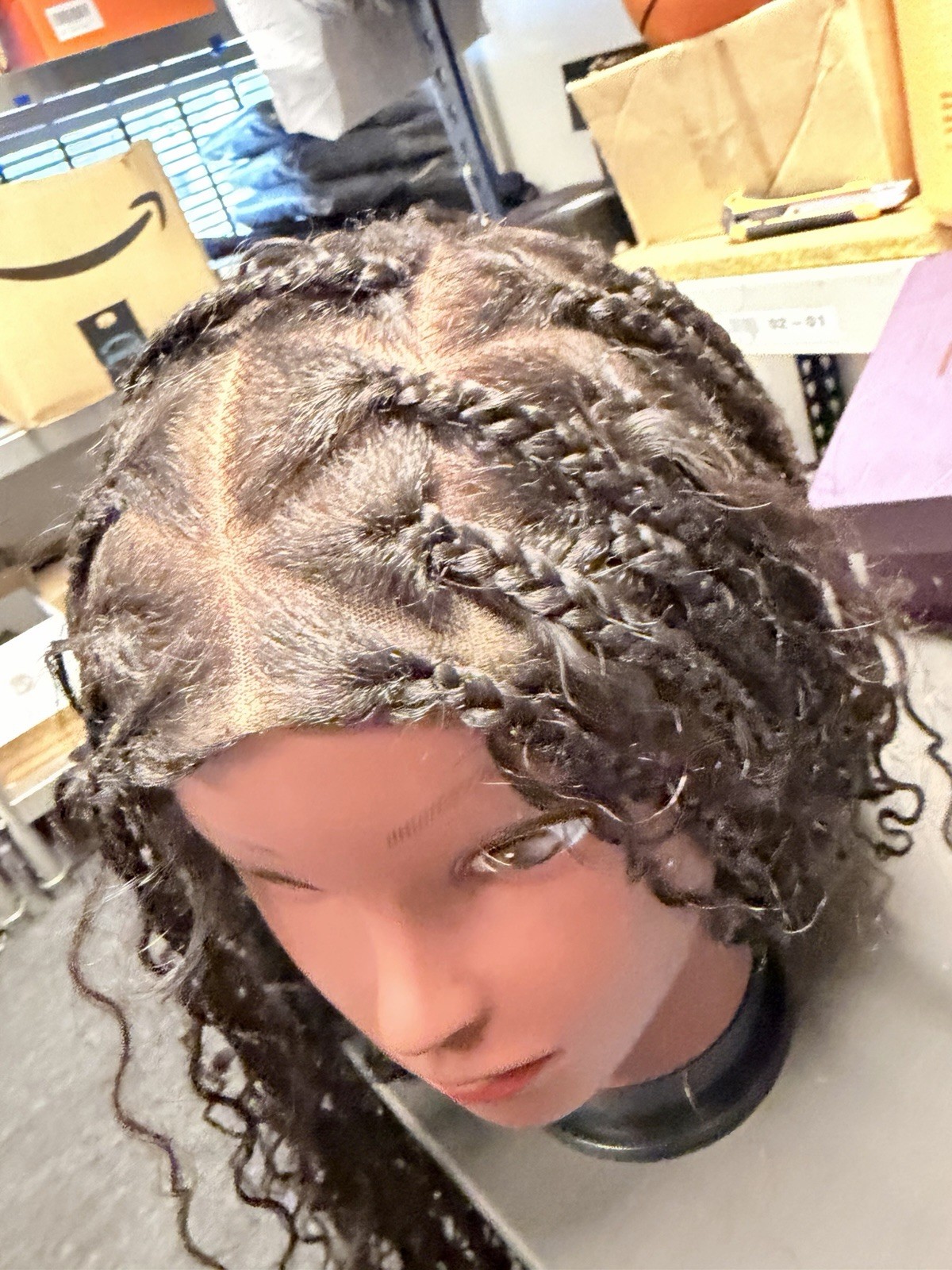 👍good Brand LUVME Human Hair Wig Long Black Wavy Wig Open Box No Accessories