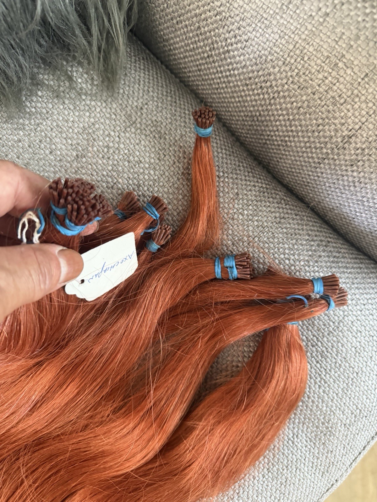 Human Hair 250gm 12” Red Orange
