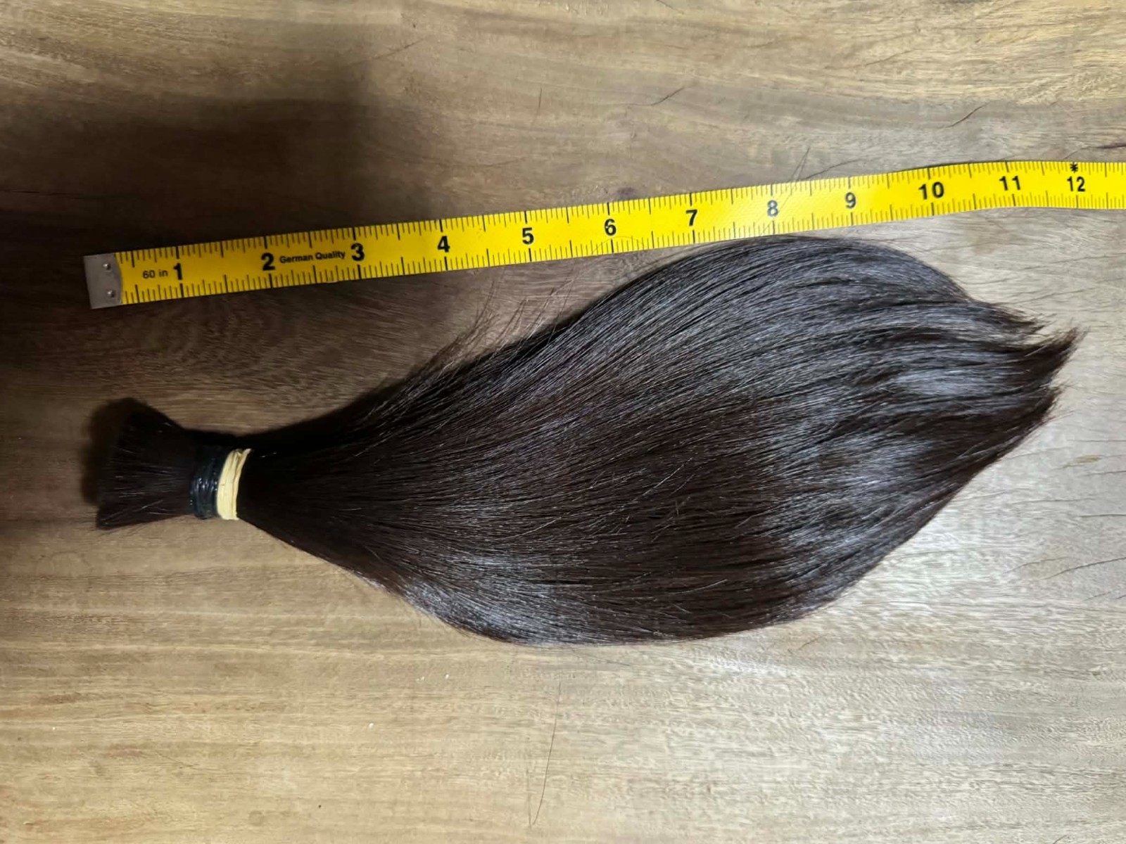 1593 Natural Human Hair Ponytail Straight Real Hair 12 Inch 55 G