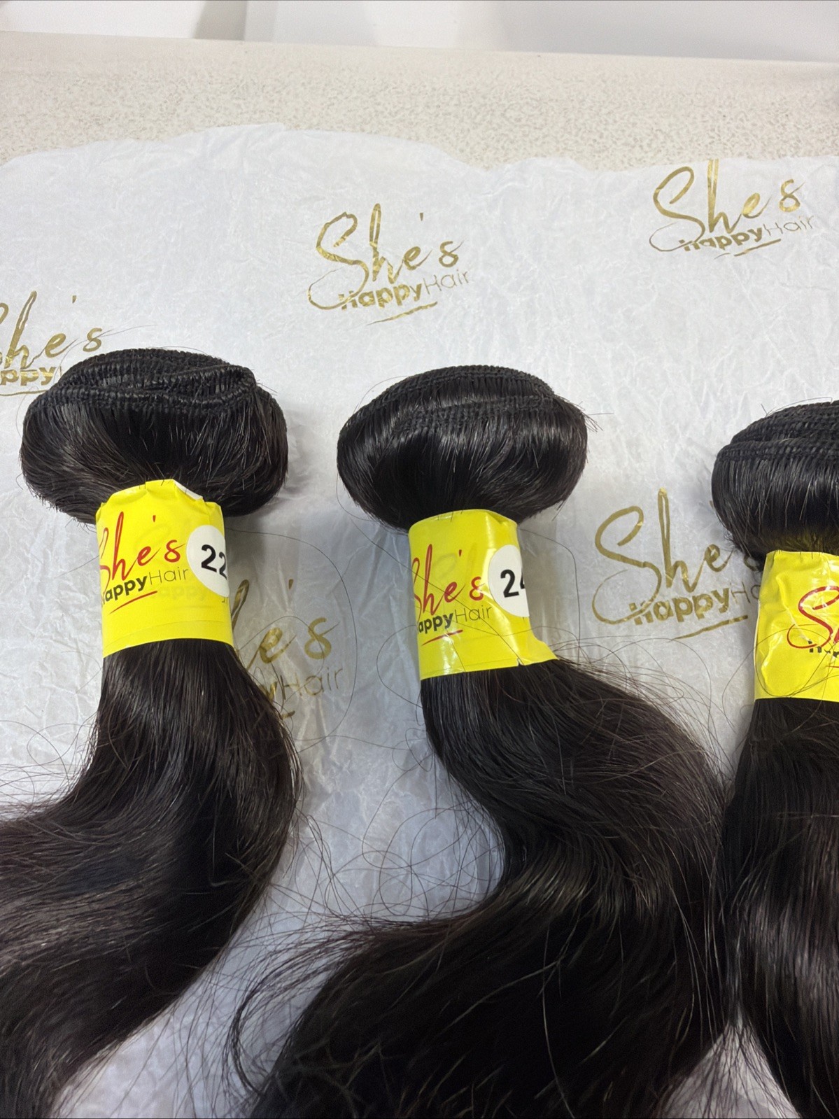 SHES HAPPY HAIR Brazillian Raw Human Bundles 22,24,26in