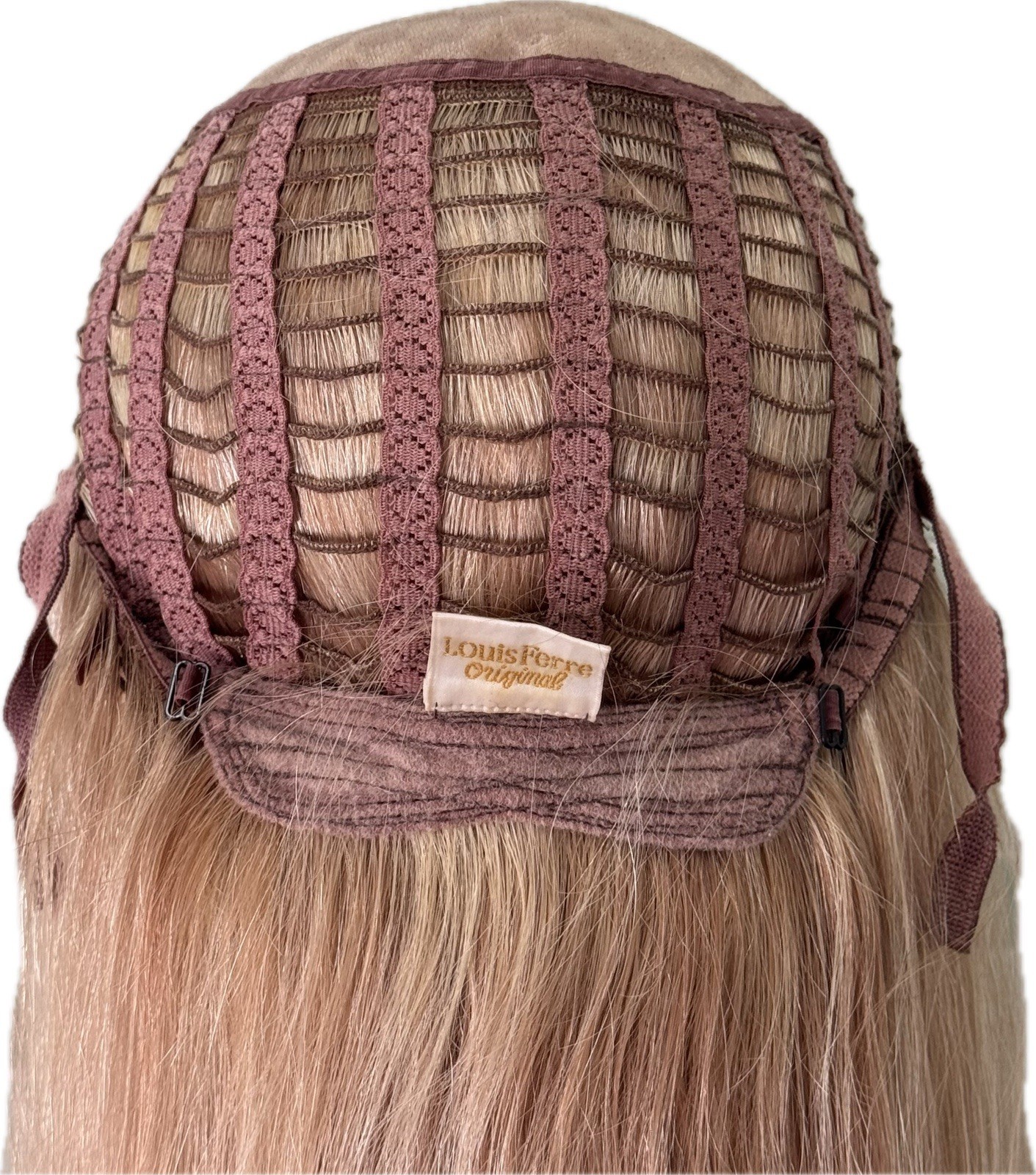 Louis Ferre 100% Human Hair Wig Monofilament Top Mono Long Blonde 18″