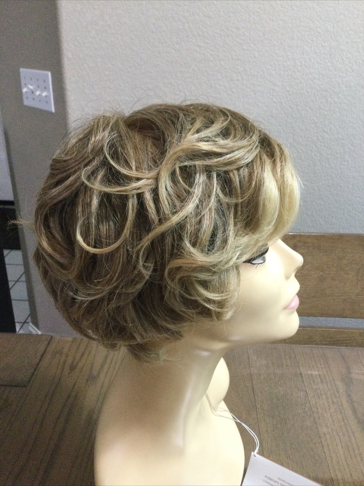 Amore KIMMIE Human Hair and HF Hair Short Lace Front Hand-tied WIG, Gold Blond