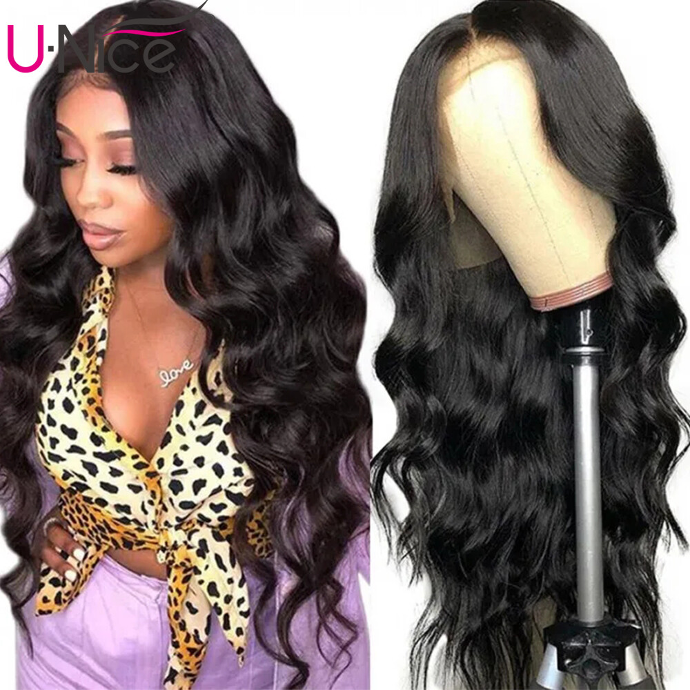 Cambodian Body Wave HD Transparent 13×4 HD Lace Front Human Hair Wig Pre Plucked