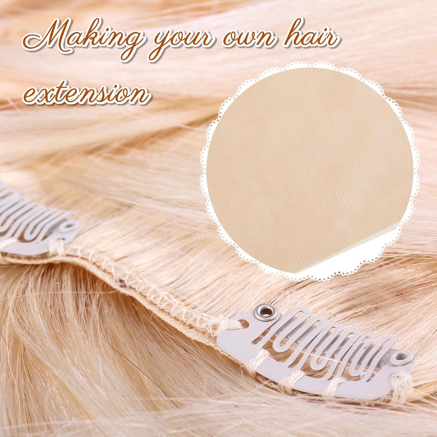 Wig Making Kit with 6 Swiss Lace Nets & Ventilating Needles//