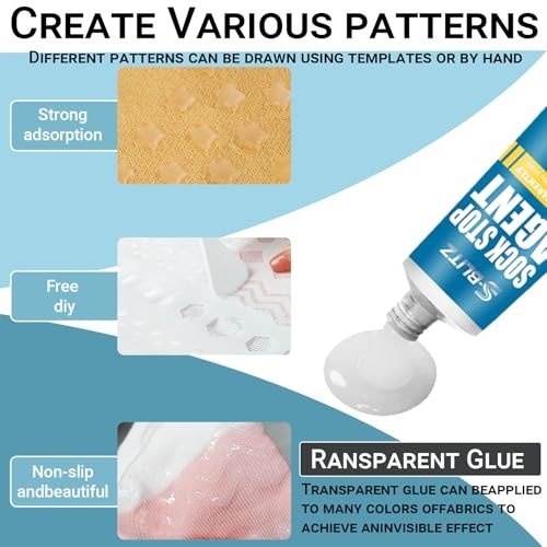 Sock Non – Slip Gel Kit, Fabric Glue for Socks, Non – Slip Dots for Socks &