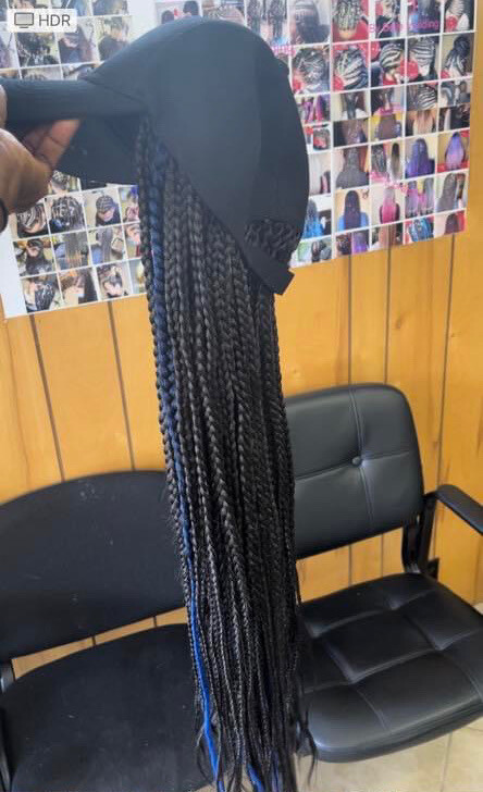 Baseball Cap Wigs With Straight Curly Braid Twist Locks Hairstyle Adjustable Hat