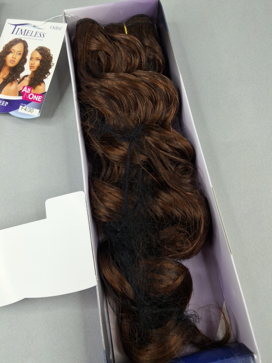 Euro Deep #F4/30 Dark Brown Highlights 12” 14” Timeless All-in-One Synthetic