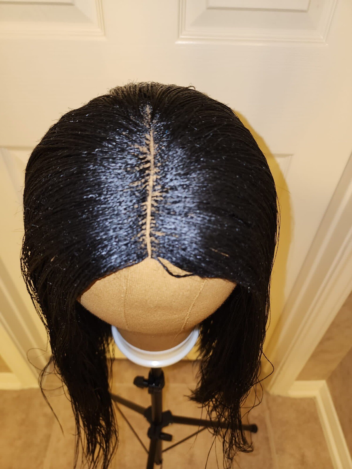 Long Afro Braided Wig Nano Micro Braids Wigs