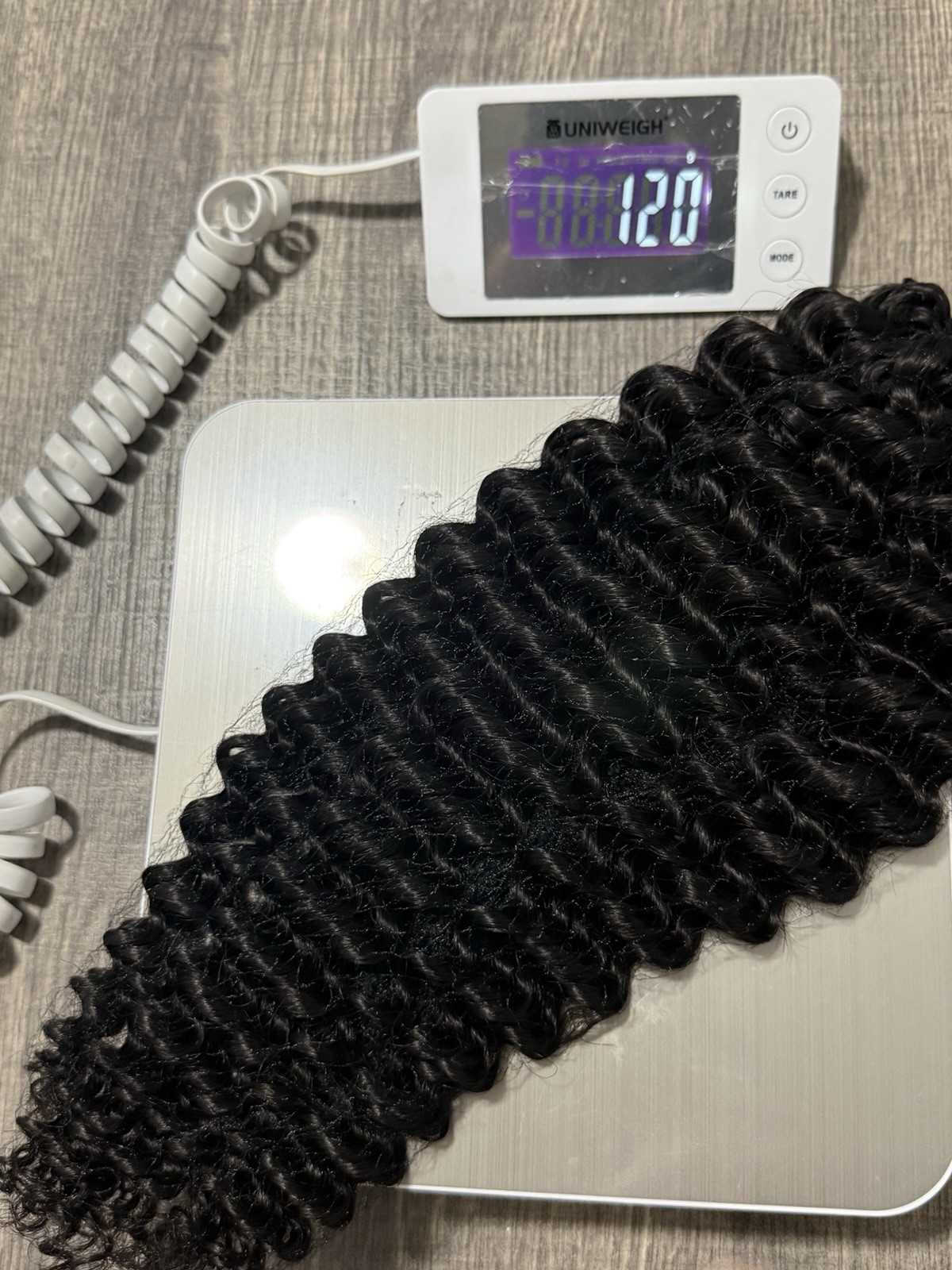 20″ 120g Human Hair Curly Feather Crochet Natural Black Pre-Looped
