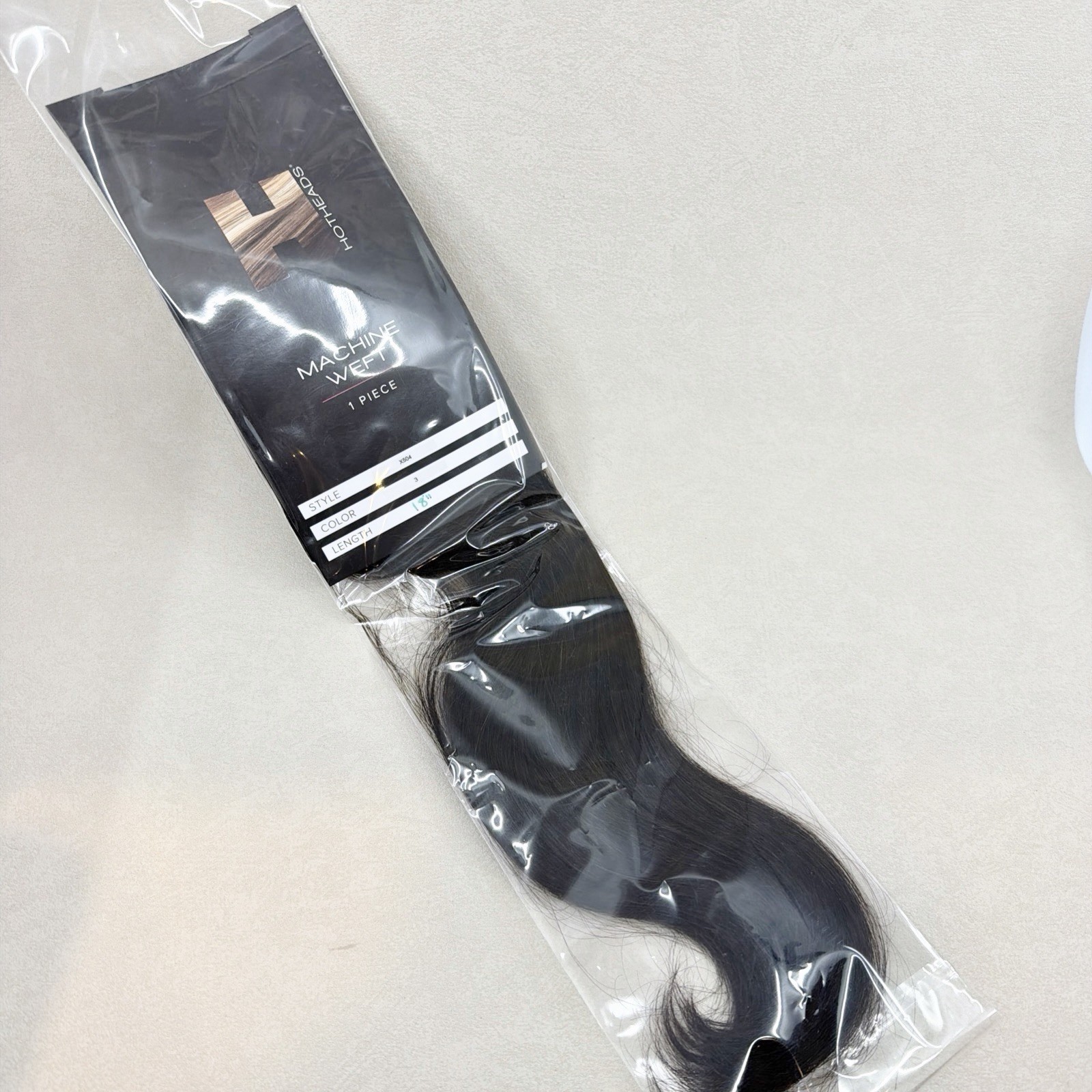 Hotheads Premium Machine Weft #3 18” NEW SEALED Remy Human Hair Hot Heads Extens