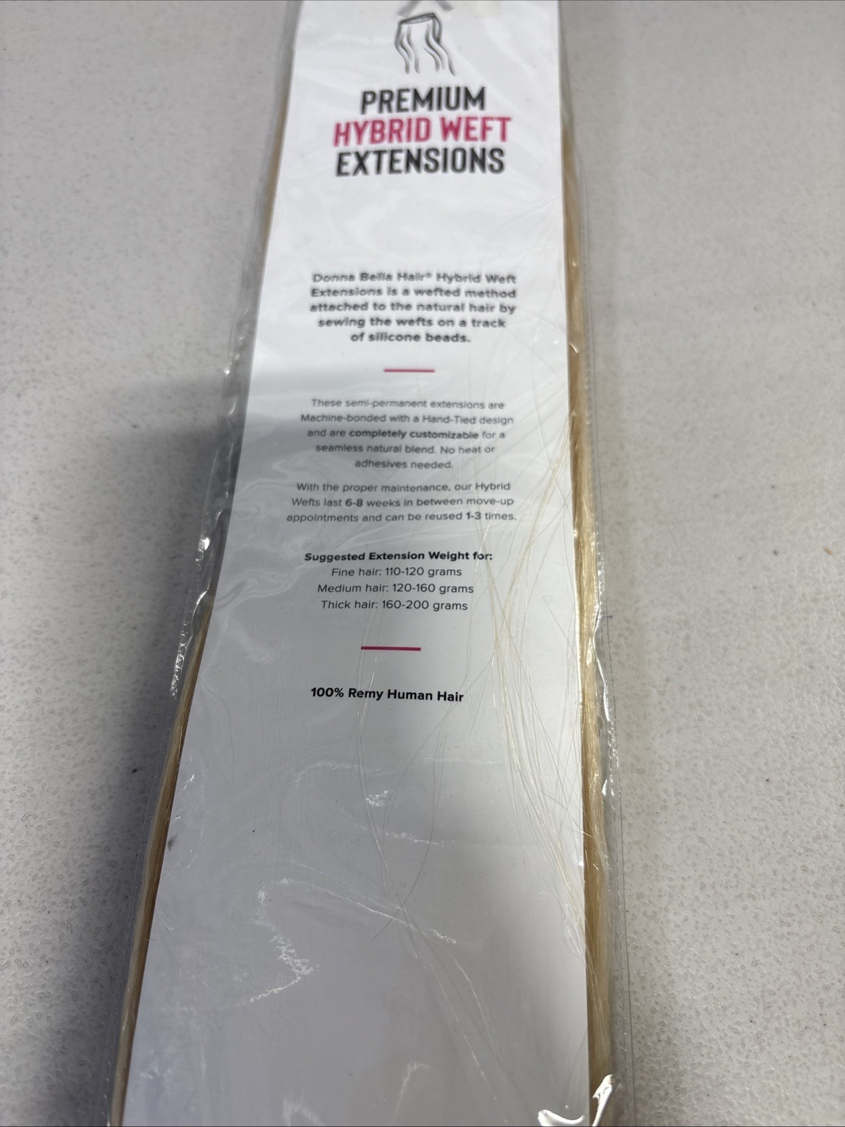 PREMIUM HYBRID WEFT EXTENSION 18in FULL PACK 110g