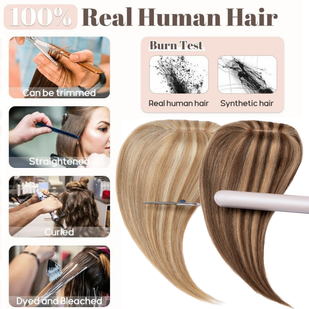 Clip In Top Hair Piece Toupee Topper Wiglet Women Lace/Silk/Mono Base Big Cover