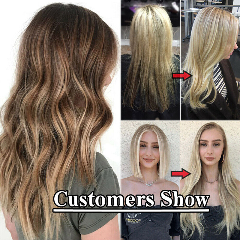 Clip In Hair Extensions 17″~30″ Synthetic Thick Half Head 1pcs Like Real Hair US