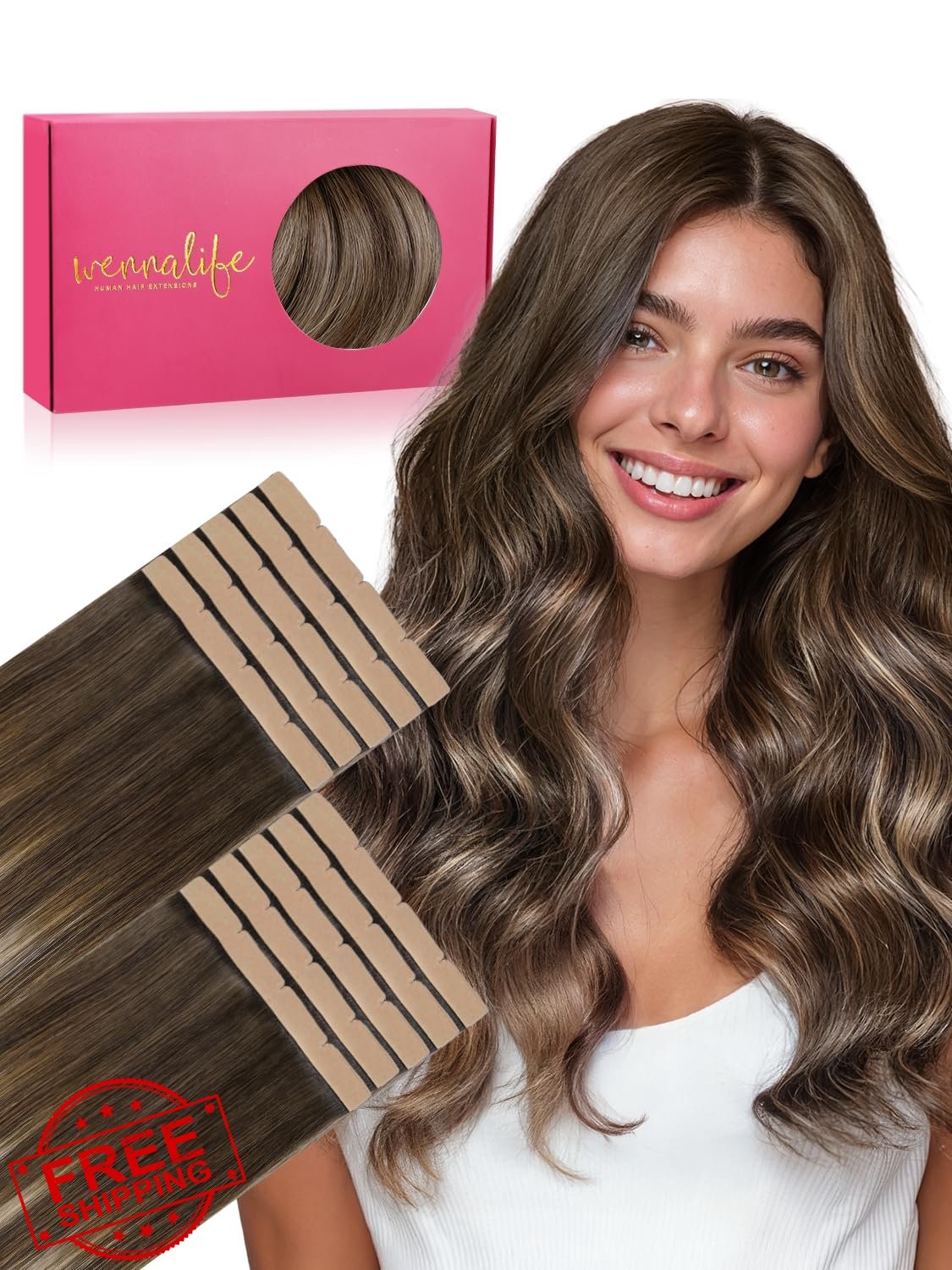 Wennalife 8cm Tape Hair Balayage 18 Inch