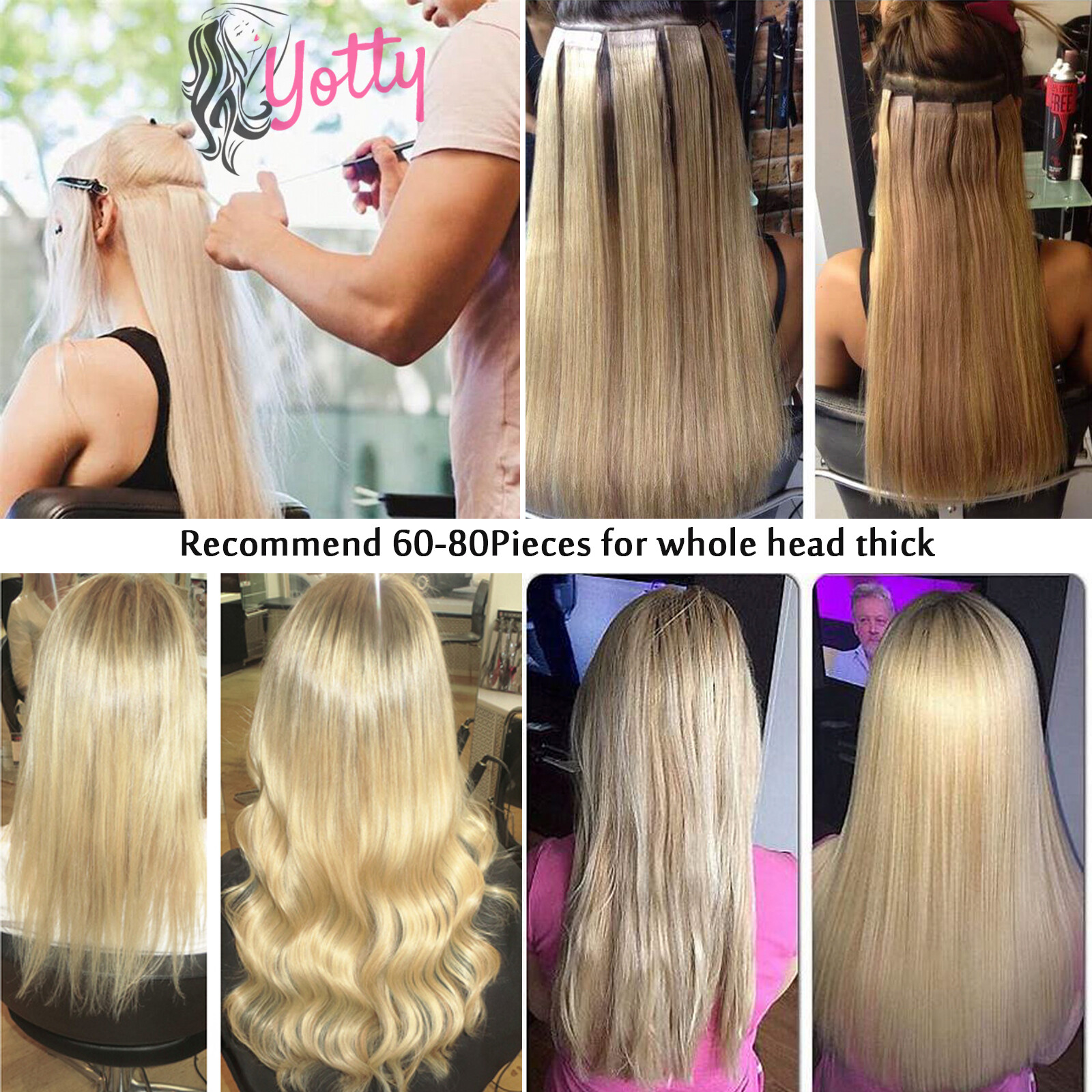 Double Sided Tape in Human Hair Extensions Invisible Skin Weft Remy Russian Hair