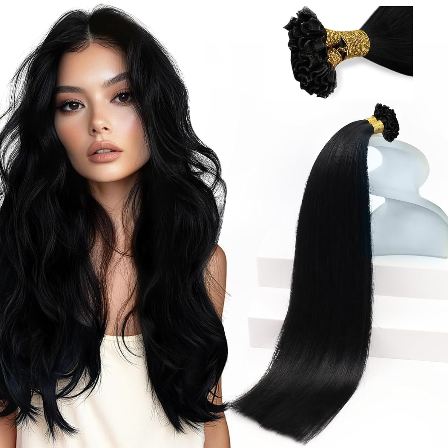 Sunny Hair U-TIP 24in #1 Jet Black Hair Extensions – UT_1_24_50G3