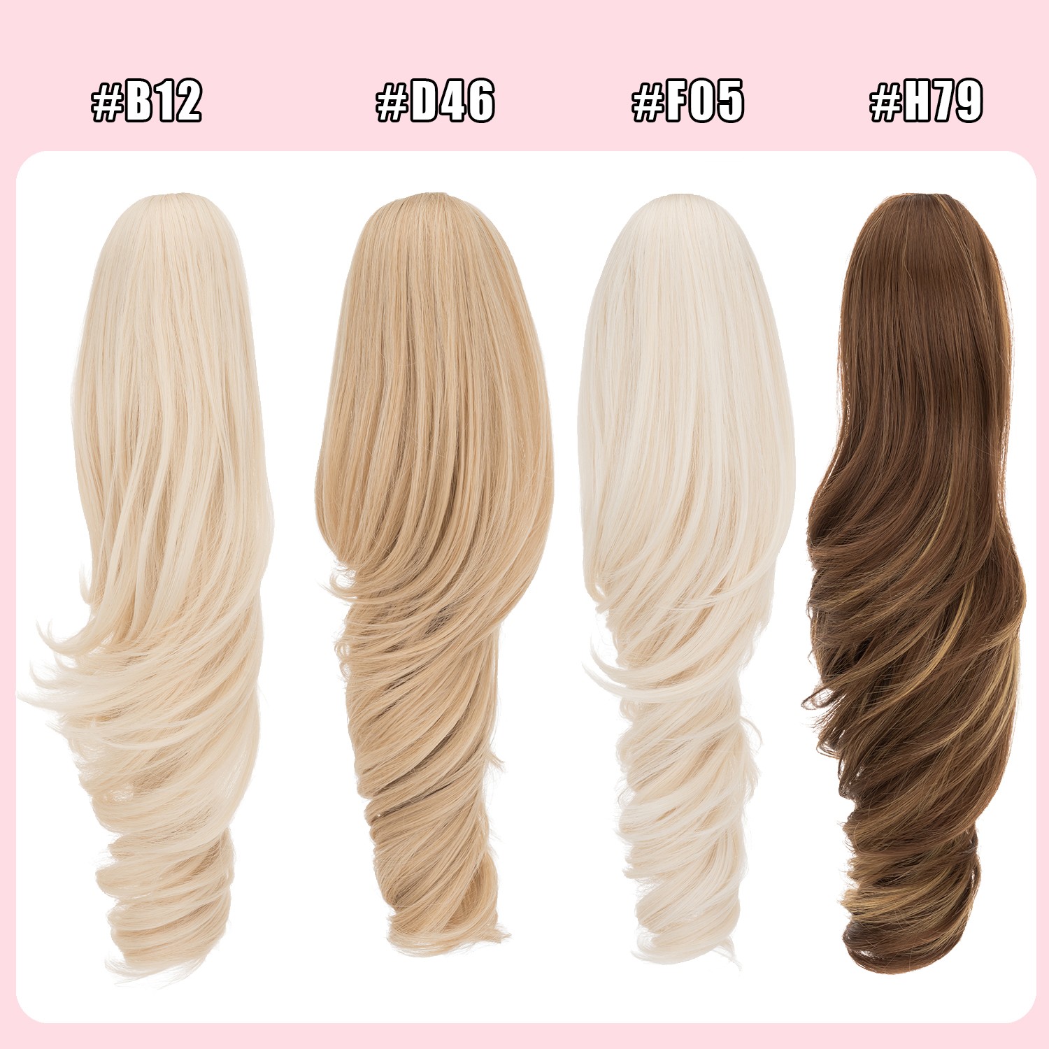 18″ Ponytail Extensions Claw Clip In Pony Tails Clip On As Human Hair for Women