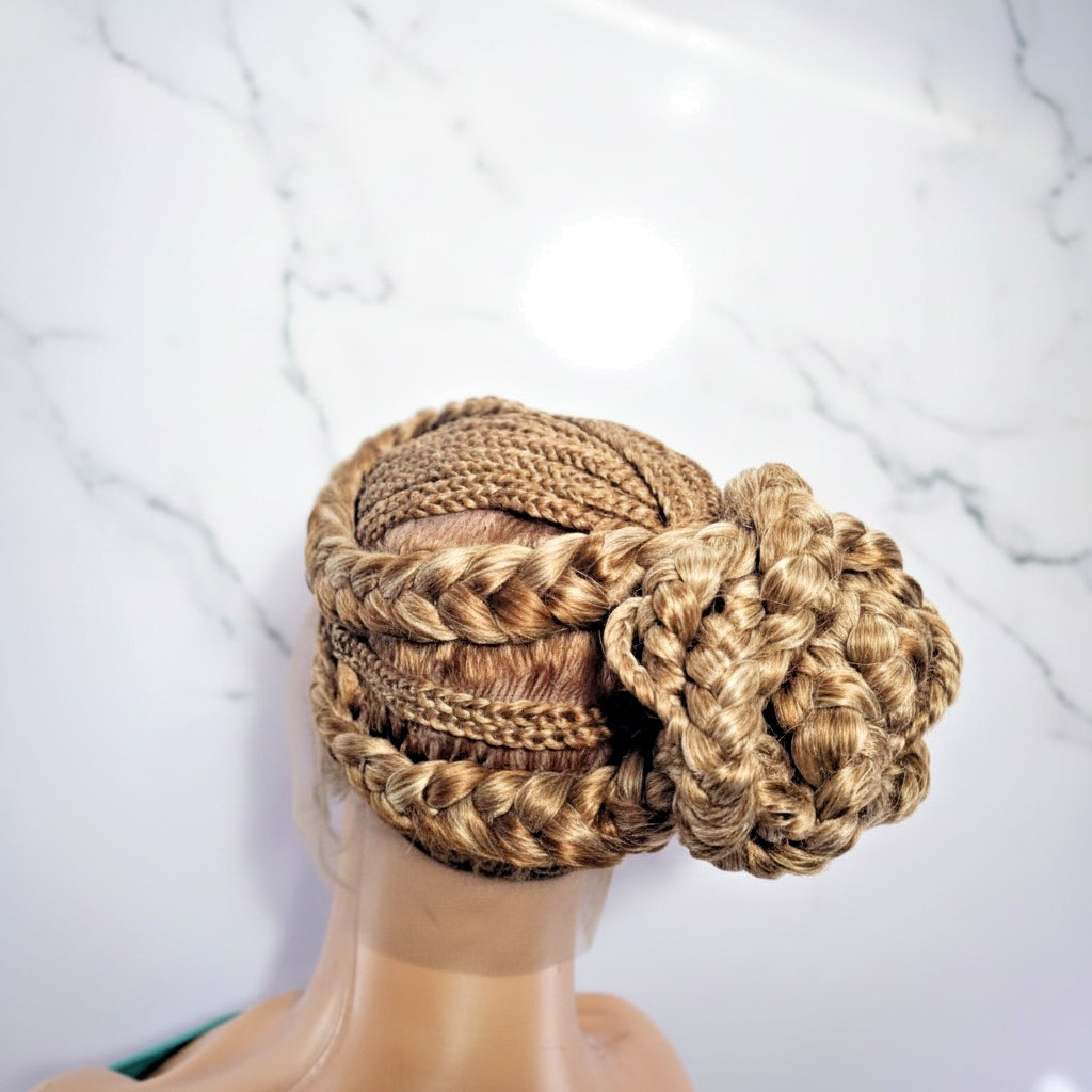 Braided Wig. Large Cornrow Braids. Full Lace with baby hair