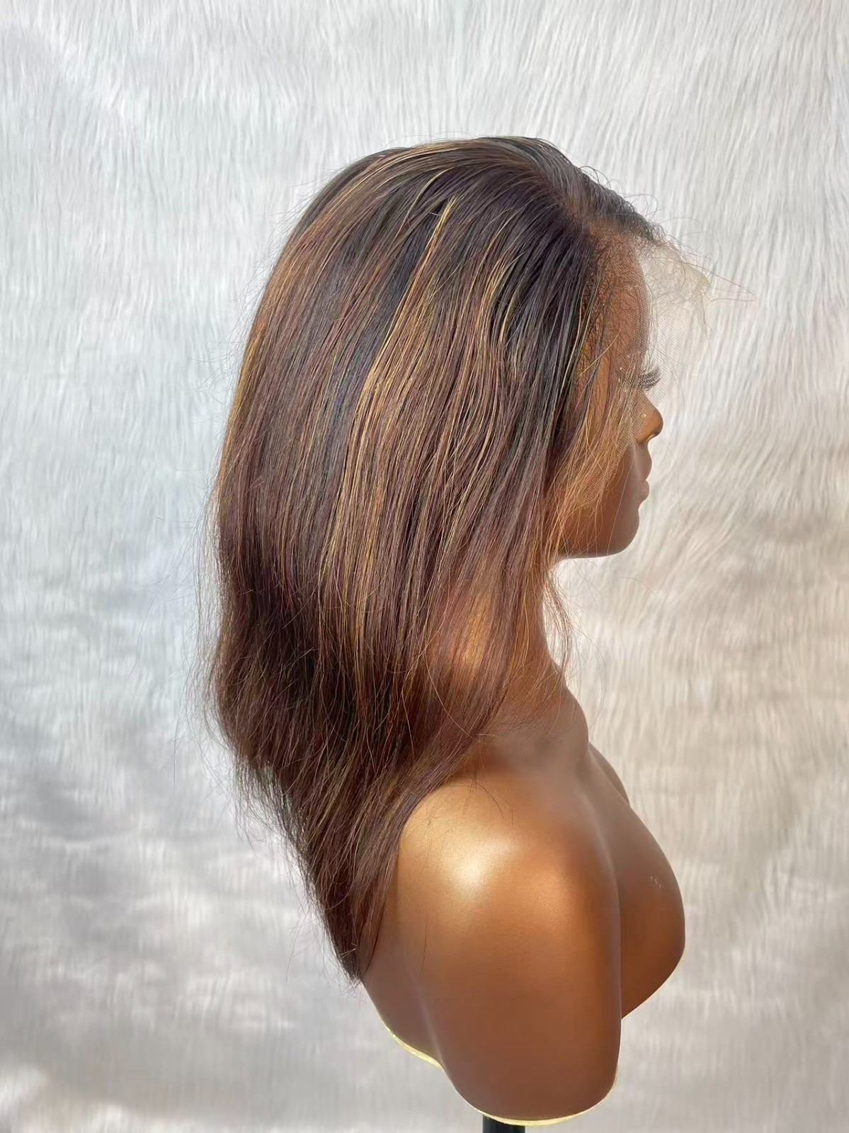 14inch 150% Density 13×6 HD Lace Highlight Straight BOB Wig