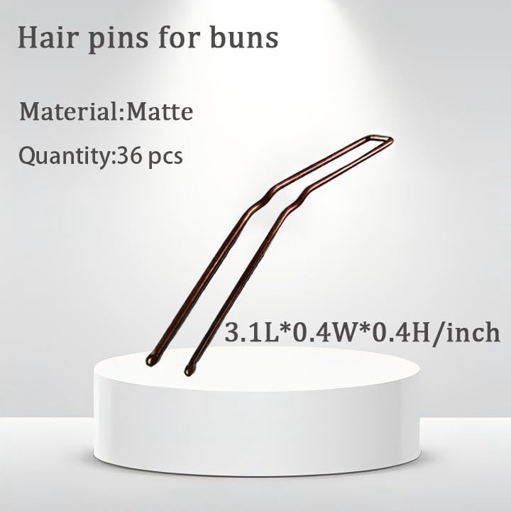 36Pcs Hair Pins for Buns & Updos – Large Bobby Brown – Curved