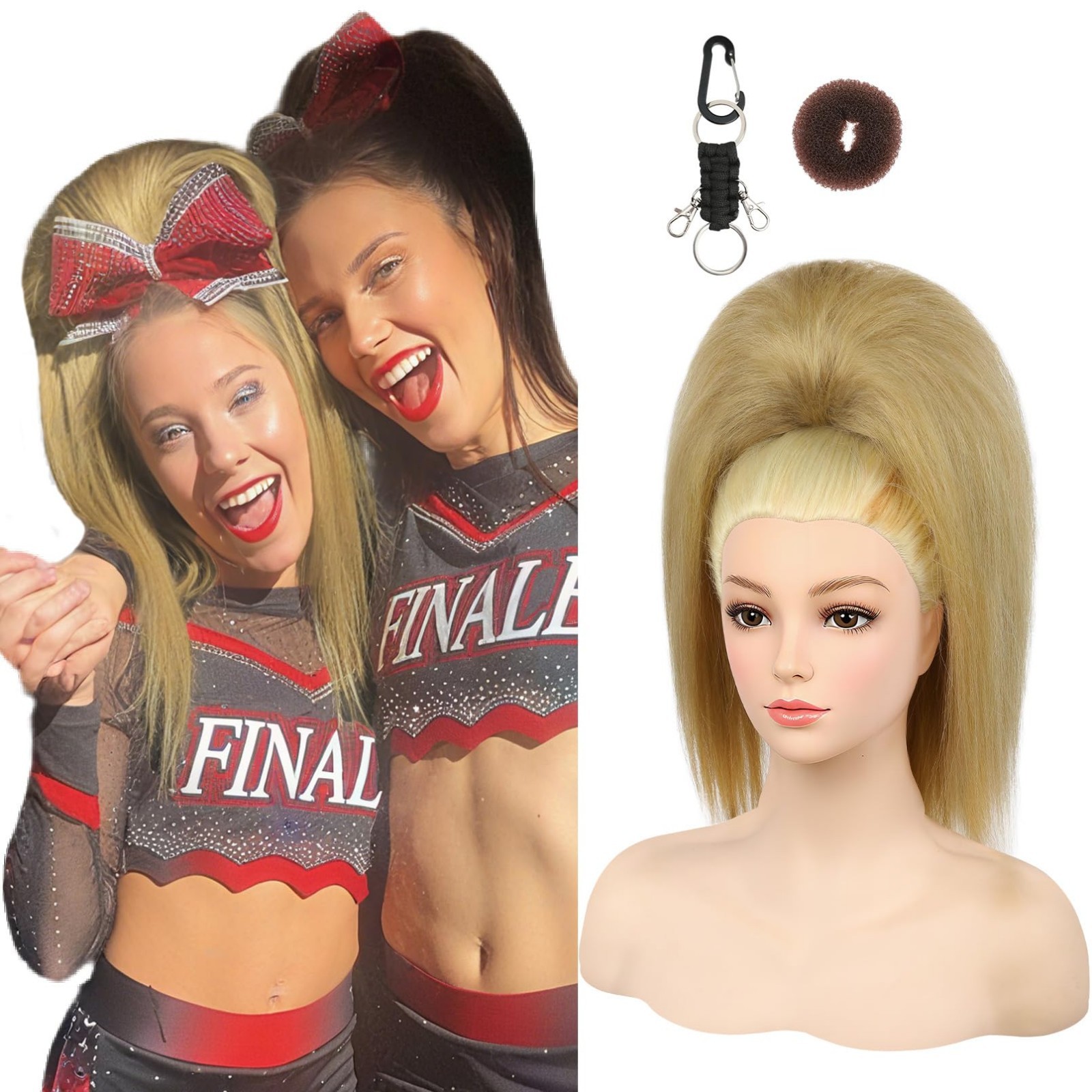 SEIKEA Cheer Ponytail Hair Piece 18″ Straight Blonde Hairpiece Extension
