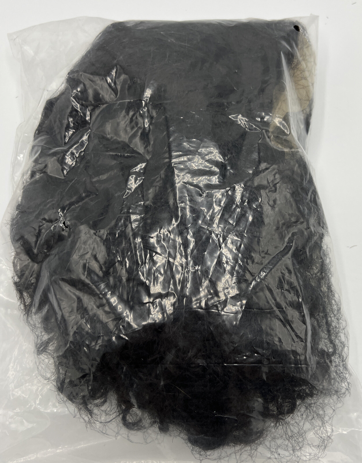 Transparent Lace Wig 12” Curly Wavy Hair Lace Front Dark Brown/Black