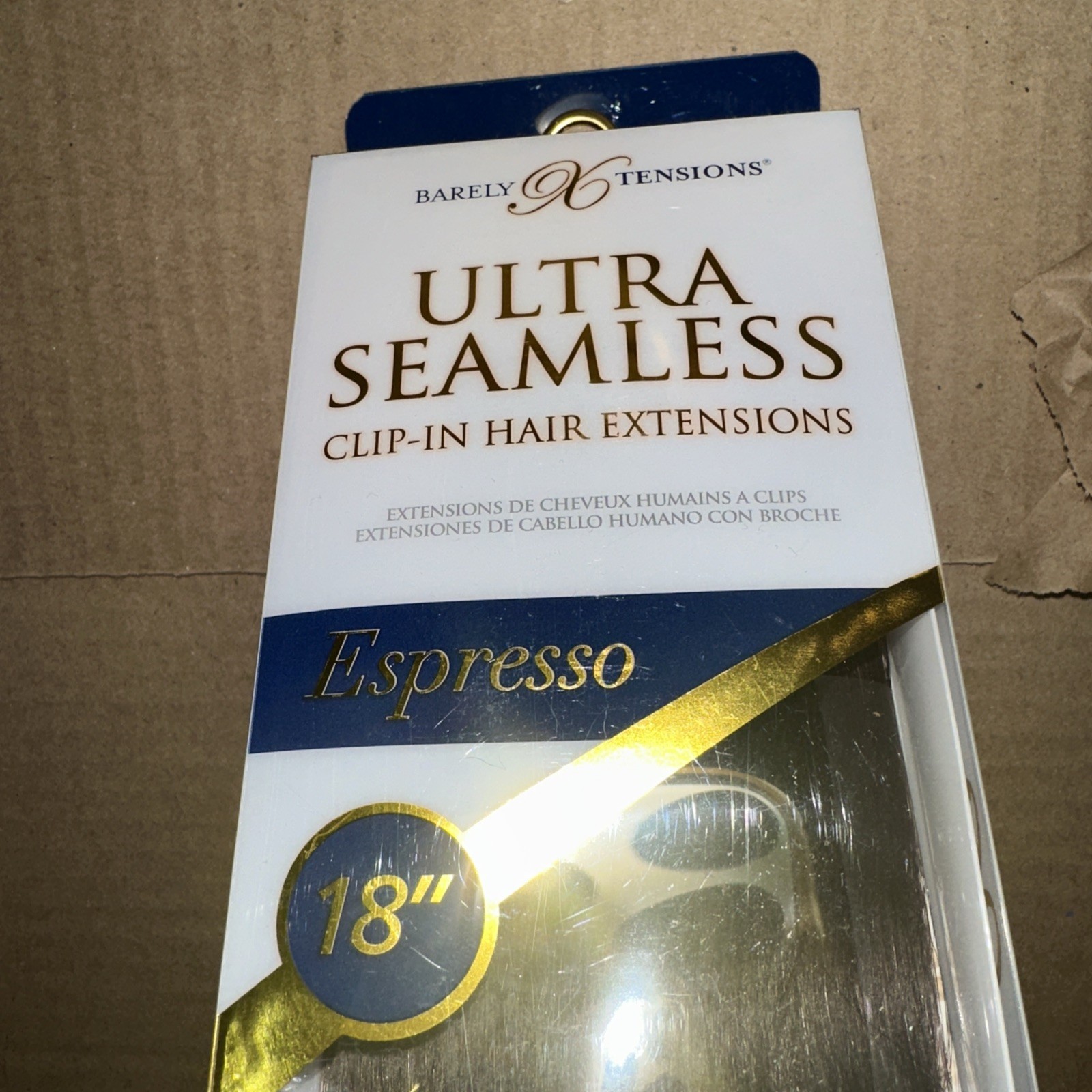 Barely Xtensions Ultra Seamless Clip In Hair Extensions Espresso 18 ” Brand New