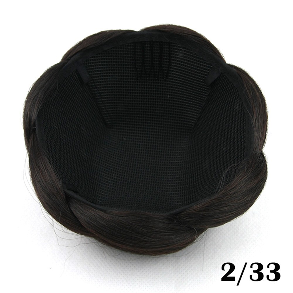 Twisted Braided Bun for Women Girls Clip In Hair Pieces Updo Cover Chignon Donut